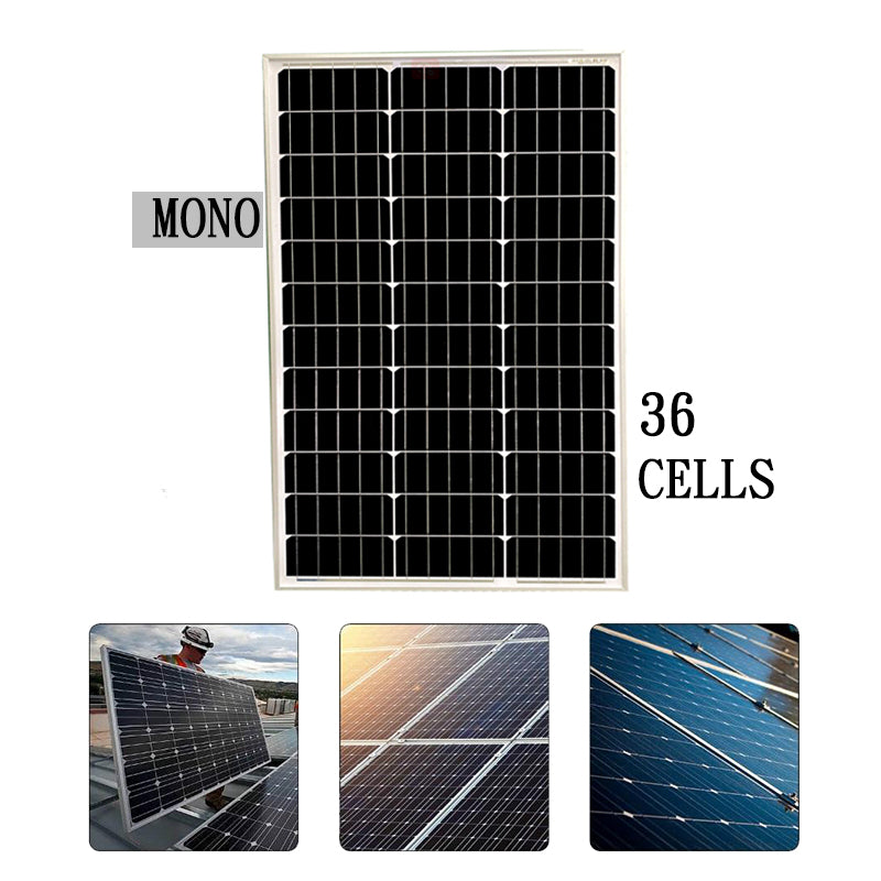 100W 12V MONO SOLAR PANEL Kit