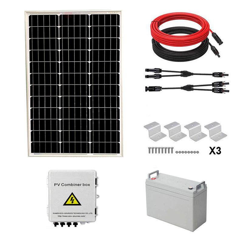 100W 12V MONO SOLAR PANEL Kit